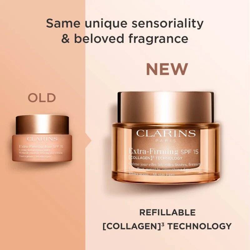 Clarins Extra-Firming Day Cream SPF15 Refill dnevna lifting krema proti gubam SPF 15 refill 50 ml