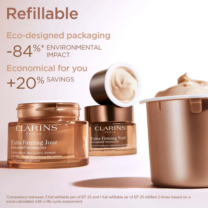 Clarins Extra-Firming Night Cream Refill nočna lifting krema proti gubam za suho kožo refill 50 ml
