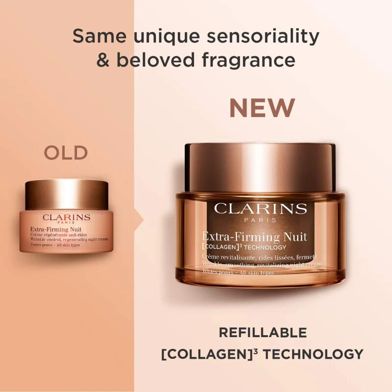 Clarins Extra-Firming Night Cream Refill nočna lifting krema proti gubam za vse tipe kože refill 50 ml