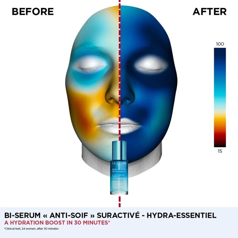 Clarins Hydra-Essentiel [HA²] Bi-Phase Serum vlažilni serum za obraz 30 ml