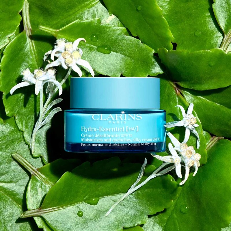 Clarins Hydra-Essentiel [HA²] Silky Cream SPF 15 svilnato nežna vlažilna krema SPF 15 50 ml