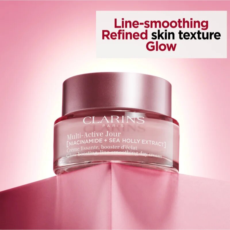 Clarins Multi-Active Day Cream Dry Skin gladilna in posvetlitvena krema za suho kožo 50 ml