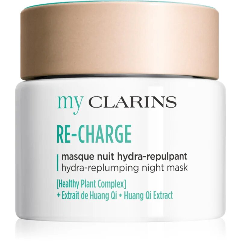 Clarins My Re-Charge Hydra-Replumping Night Mask poživitvena maska za obraz za sijoč videz 50 ml