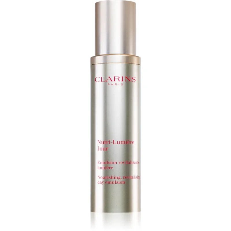 Clarins Nutri-Lumière Day revitalizacijska emulzija za obraz proti gubam in temnim madežem 50 ml