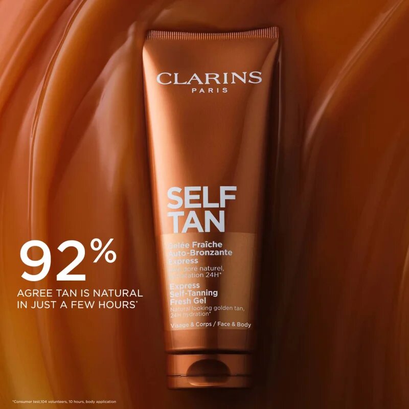 Clarins Self Tan Express Self-Tanning Fresh Gel samoporjavitveni gel z vlažilnim učinkom 125 ml