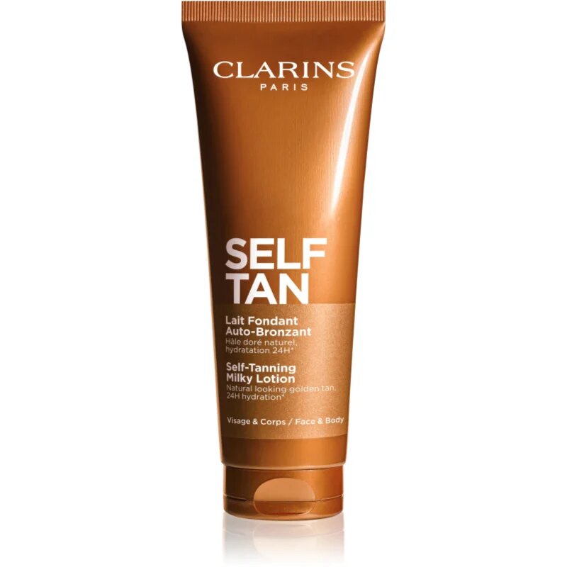 Clarins Self Tan Self-Tanning Milky Lotion samoporjavitvena krema za telo in obraz 125 ml