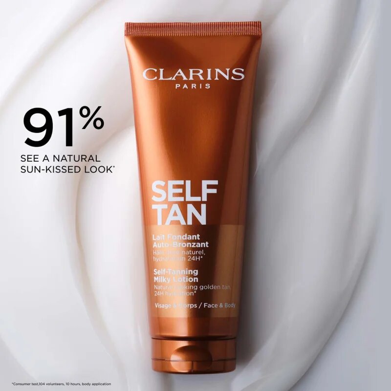 Clarins Self Tan Self-Tanning Milky Lotion samoporjavitvena krema za telo in obraz 125 ml