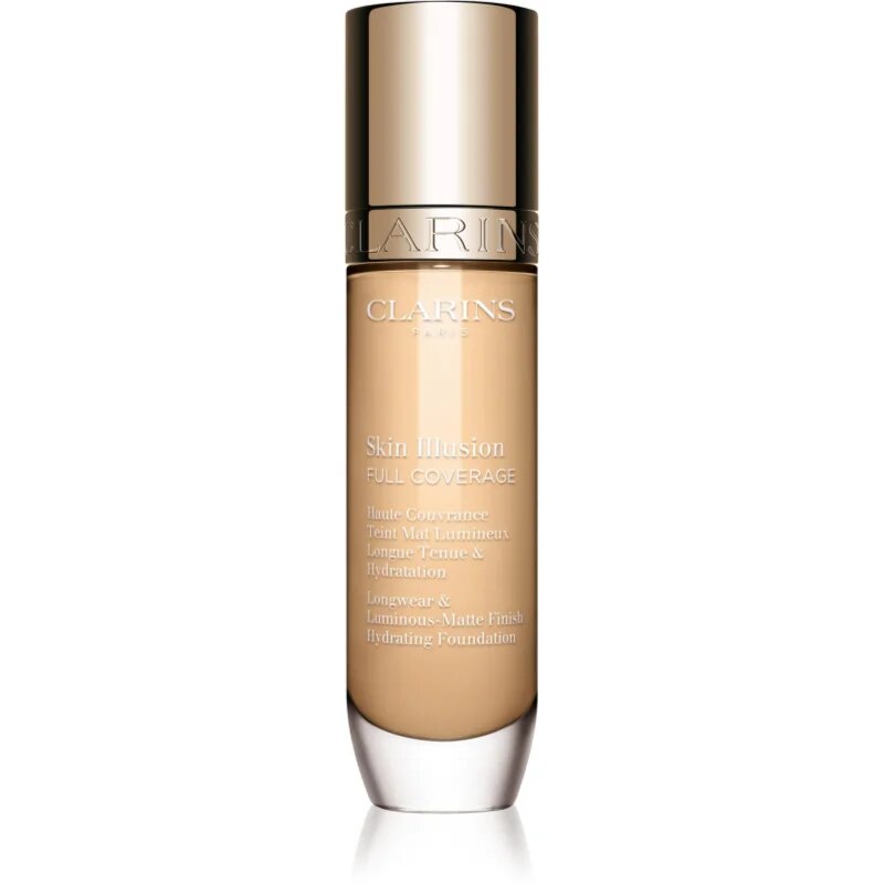 Clarins Skin Illusion Hydrating Foundation visoko prekrivni tekoči puder odtenek 100.4N 30 ml