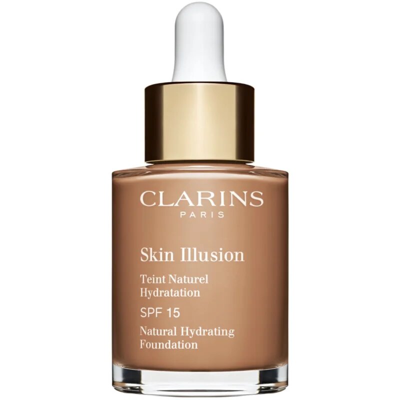 Clarins Skin Illusion Natural Hydrating Foundation posvetlitveni vlažilni tekoči puder SPF 15 odtenek 112.3N Sandalwood 30 ml