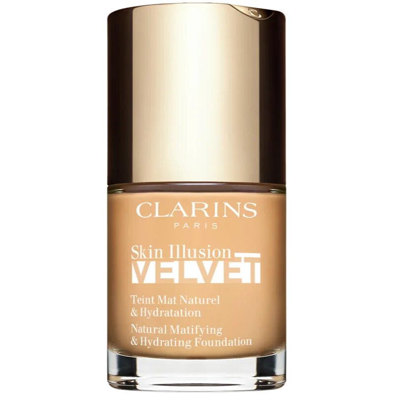 Clarins Skin Illusion Velvet tekoči puder z mat finišem s hranilnim učinkom odtenek 105N 30 ml