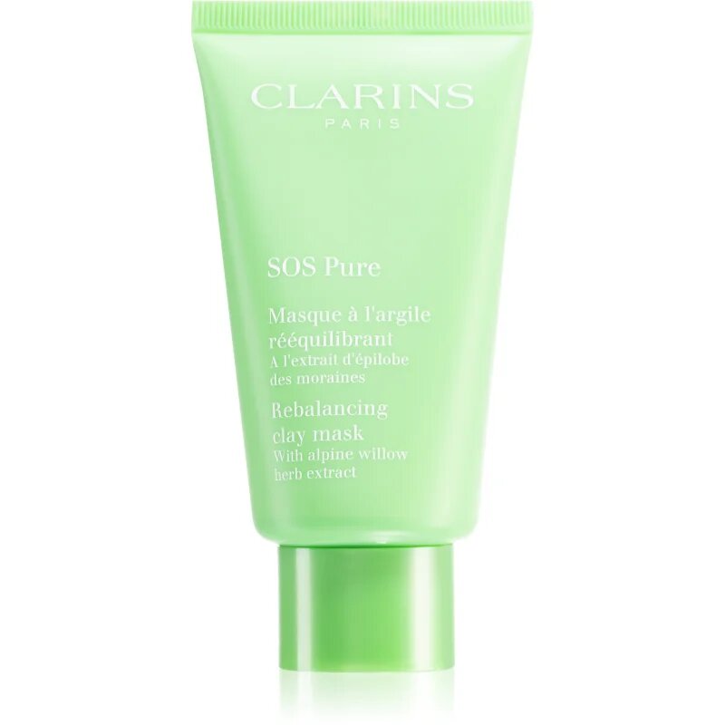 Clarins SOS Pure Rebalancing Clay Mask maska iz ilovice za mešano do mastno kožo 75 ml