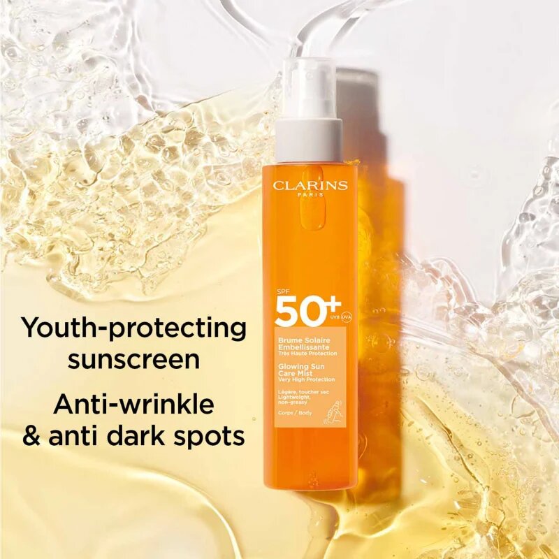 Clarins Sun Body Mist SPF50+ meglica za sončenje v pršilu za telo SPF 50+ 150 ml