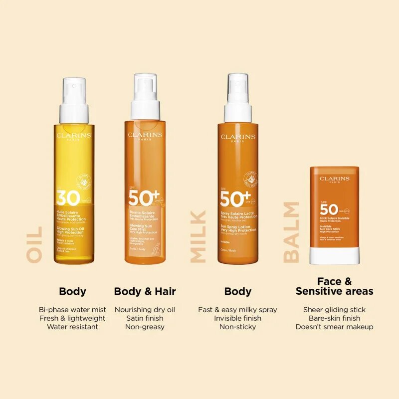Clarins Sun Body Mist SPF50+ meglica za sončenje v pršilu za telo SPF 50+ 150 ml