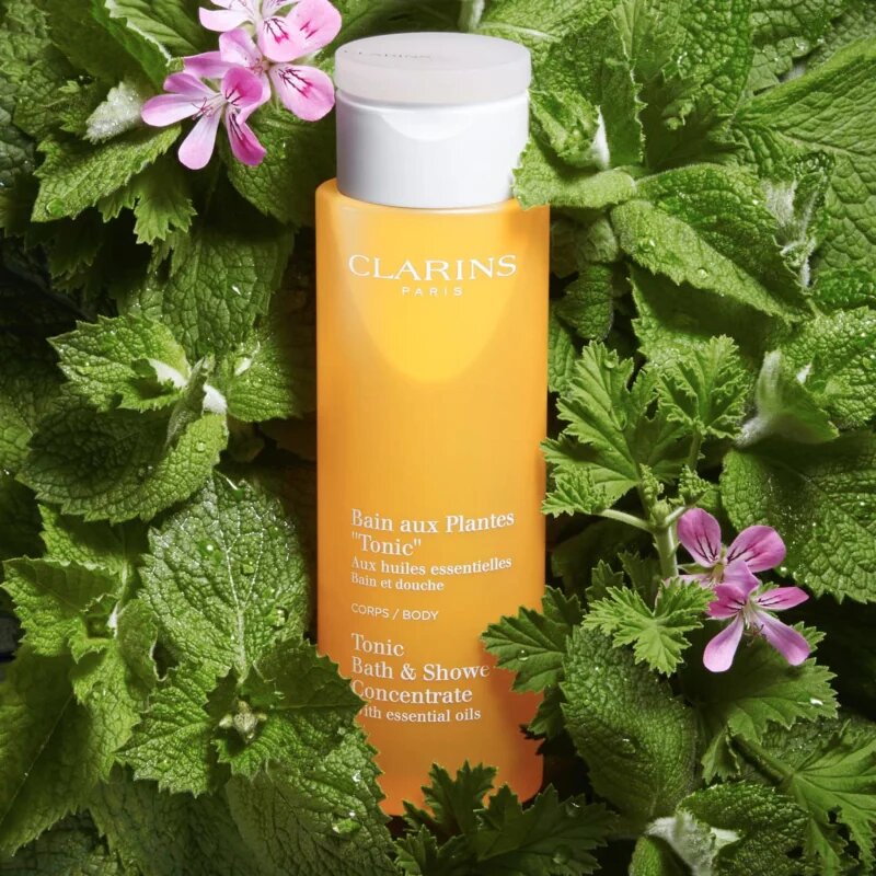Clarins Tonic Bath & Shower Concentrate gel za prhanje in kopanje z eteričnimi olji 200 ml