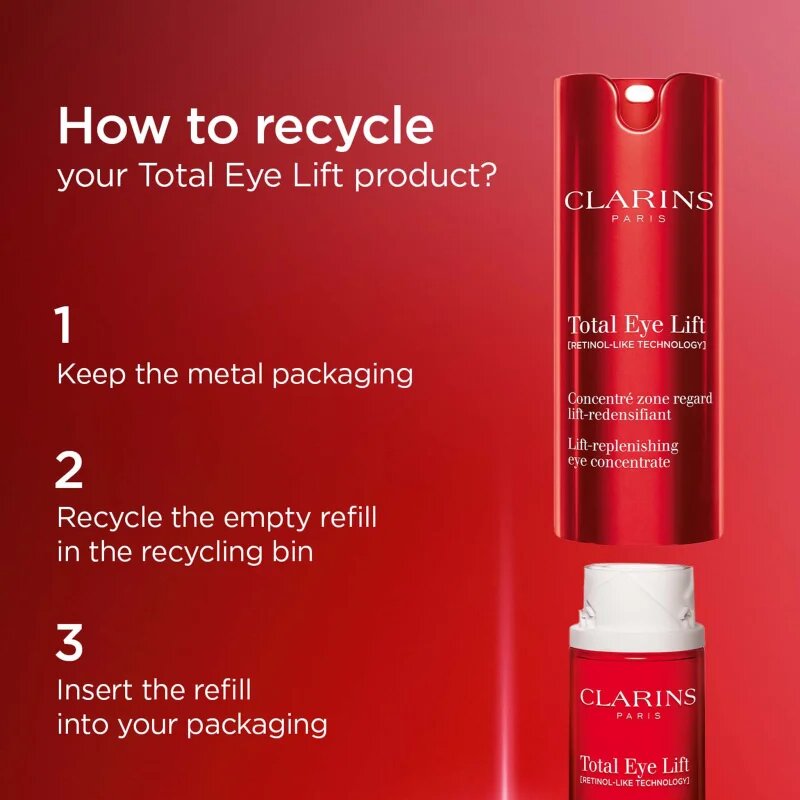 Clarins Total Eye Lift krema proti gubam za predel okoli oči nadomestno polnilo 15 ml