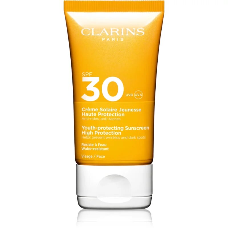 Clarins Youth-Protecting Sunscreen High Protection krema za sončenje za obraz SPF 30 50 ml