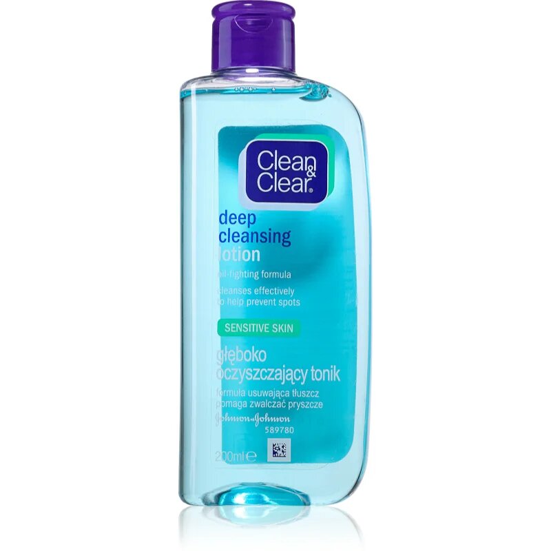 Clean & Clear Deep Cleansing globinsko čistilna voda za obraz za občutljivo kožo 200 ml