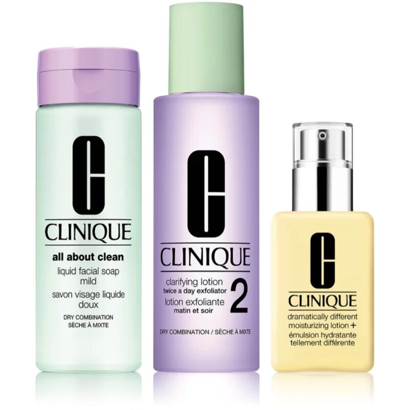 Clinique 3 Steps Skincare Systeme Dry Skin Types darilni set za suho kožo