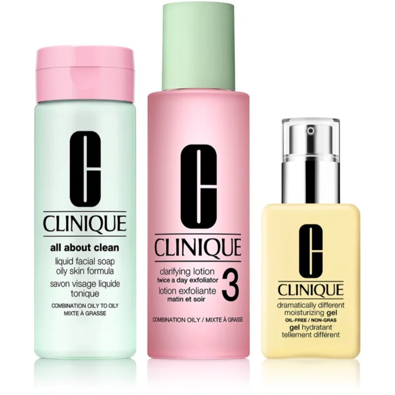 Clinique 3 Steps Skincare Systeme Oily Skin Types darilni set za mastno kožo