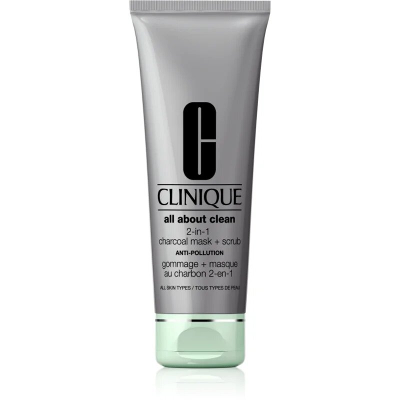 Clinique All About Clean™ 2-in-1 Charcoal Mask + Scrub čistilna maska za obraz 100 ml