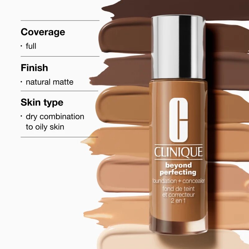 Clinique Beyond Perfecting™ Foundation + Concealer puder in korektor 2 v 1 odtenek CN 40 Cream Chamois 30 ml