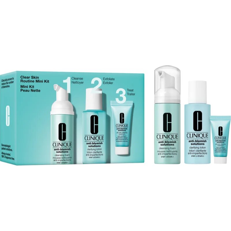 Clinique Mini Kit Clear Skin Routine darilni set za popolno čiščenje obraza