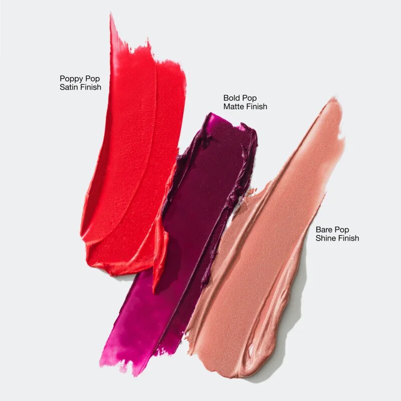 Clinique Pop™ Longwear Lipstick Shine šminka z bleščečim finišem odtenek 02 Bare Pop 3.9 g