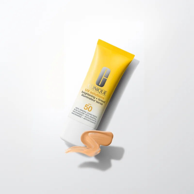 Clinique Sun UV Solutions Brightening Tinted Sunscream SPF50 posvetlitvena tonirana krema odtenek Medium 40 ml