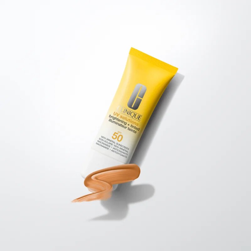 Clinique Sun UV Solutions Brightening Tinted Sunscream SPF50 posvetlitvena tonirana krema odtenek Medium Deep 40 ml