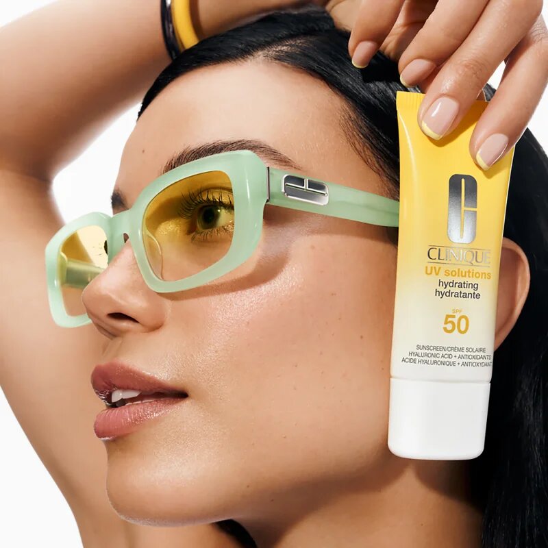 Clinique Sun UV Solutions Hydrating Sunscream SPF 50 krema za sončenje za obraz vlažilna 40 ml