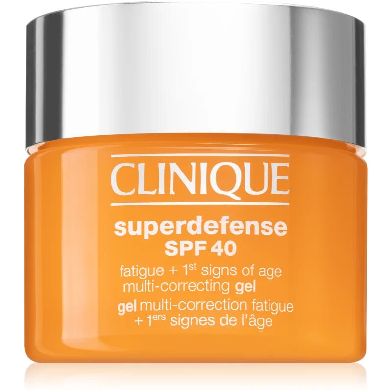 Clinique Superdefense™ SPF 40 Fatigue + 1st Signs of Age Multi Correcting Gel vlažilni gel proti prvim znakom staranja kože SPF 40 50 ml