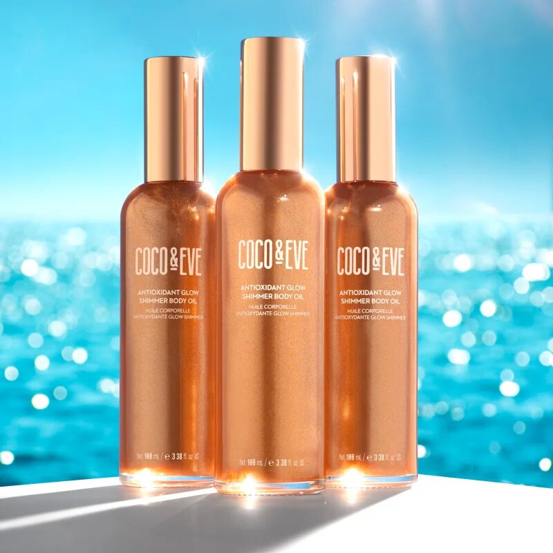 Coco & Eve Sunny Honey Antioxidant Glow Shimmer Body Oil posvetlitveno olje za telo 100 ml