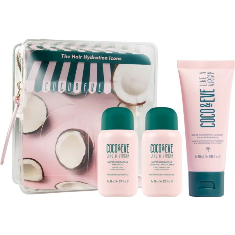 Coco & Eve The Hair Hydration Icons intenzivni vlažilni set za sijaj in mehkobo las
