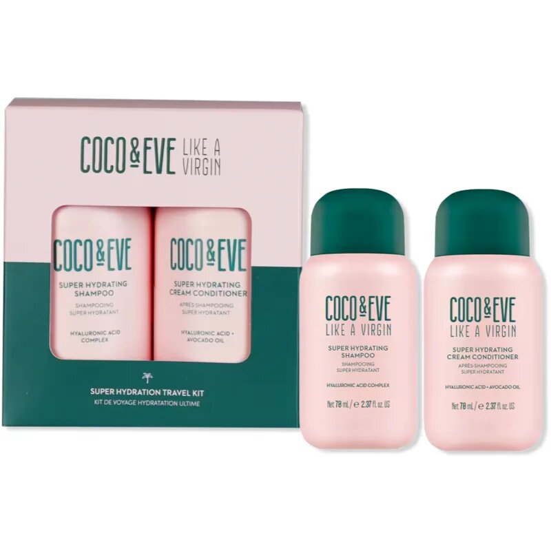 Coco & Eve Travel Kit Super Hydration Potovalni set za sijaj in mehkobo las 1 kos