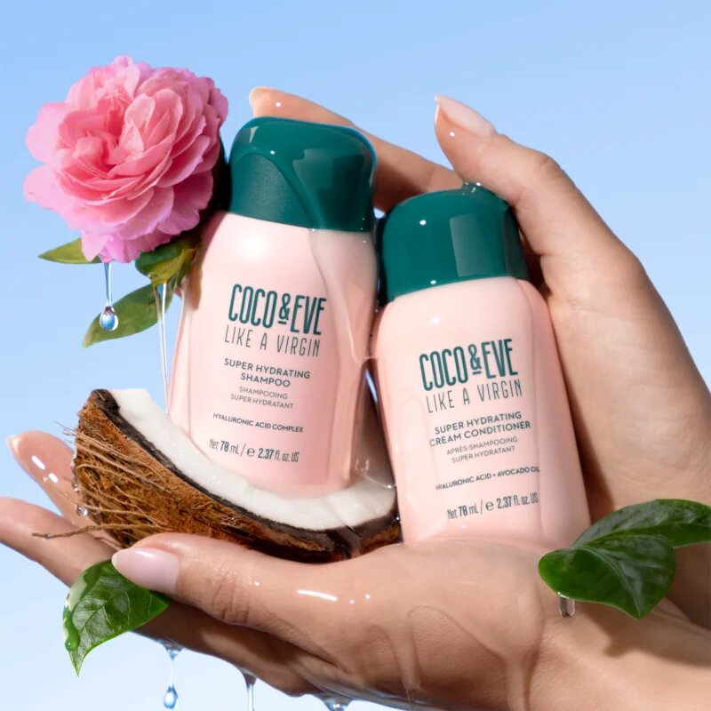 Coco & Eve Travel Kit Super Hydration Potovalni set za sijaj in mehkobo las 1 kos