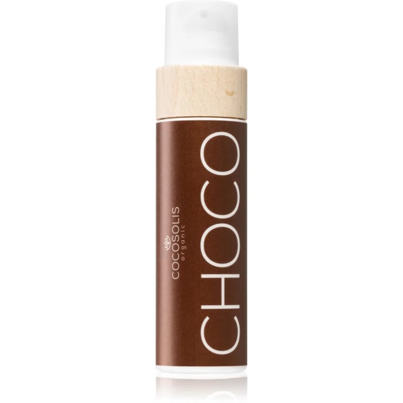 COCOSOLIS CHOCO negovalno olje za sončenje brez zaščitnega faktorja z vonjem Chocolate 110 ml