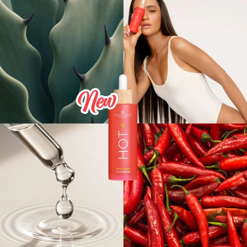 COCOSOLIS HOT+ serum za telo za spodbujanje izgorevanja maščob z vonjem Red Clementine 100 ml