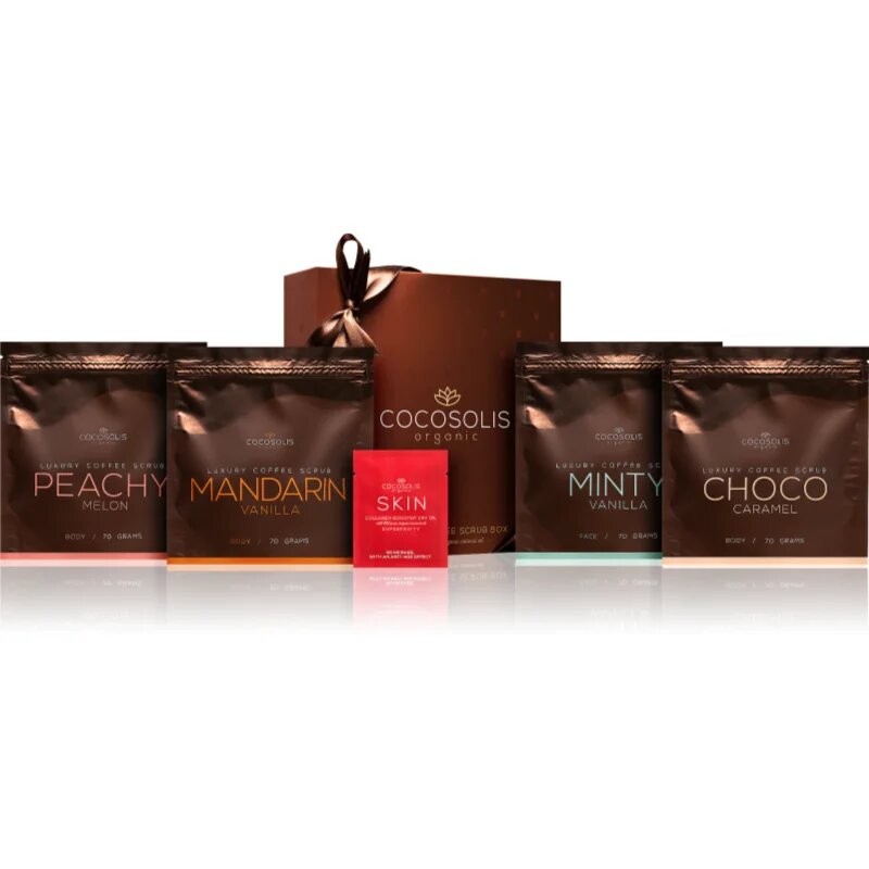 COCOSOLIS Luxury Coffee Scrub Box set za nežno in gladko kožo