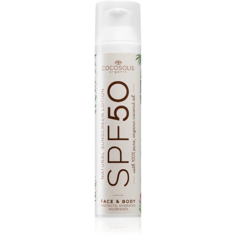 COCOSOLIS Natural Sunscreen Lotion zaščitna krema za sončenje SPF 50 100 ml