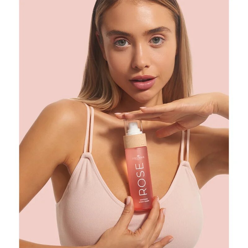 COCOSOLIS ROSE Soothing Spray Toner pomirjajoči tonik za občutljivo kožo 100 ml