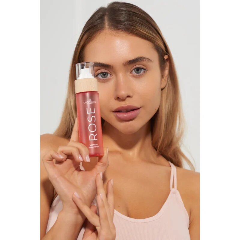 COCOSOLIS ROSE Soothing Spray Toner pomirjajoči tonik za občutljivo kožo 100 ml