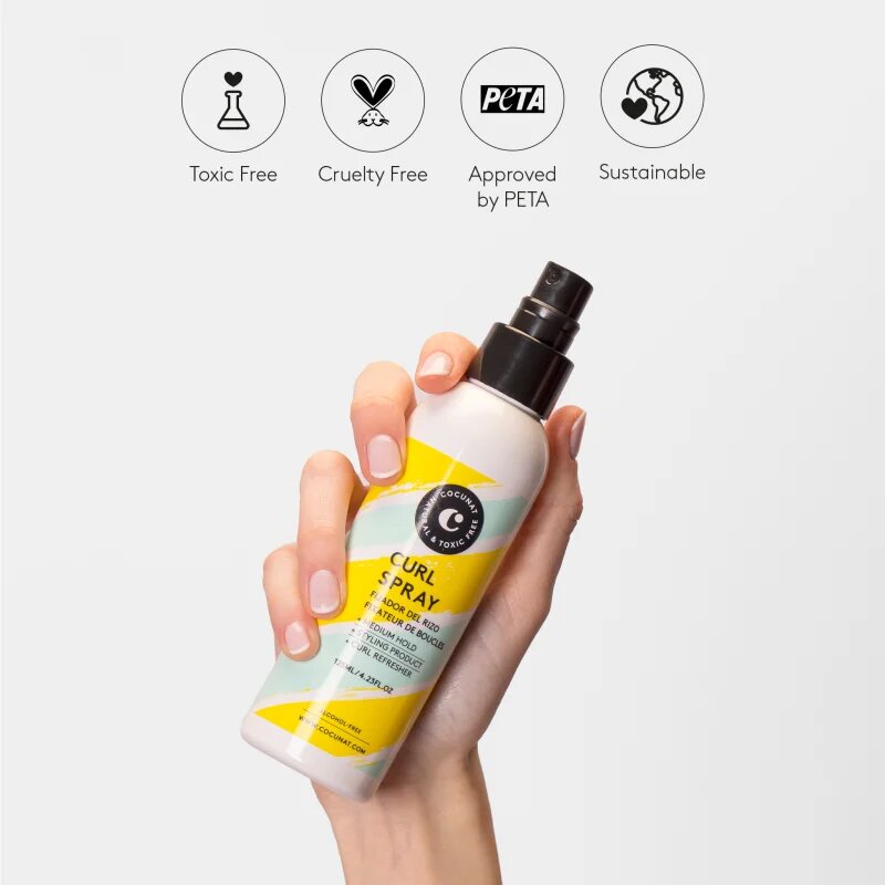 Cocunat Curl Spray pršilo za fiksiranje za valovite in kodraste lase 125 ml