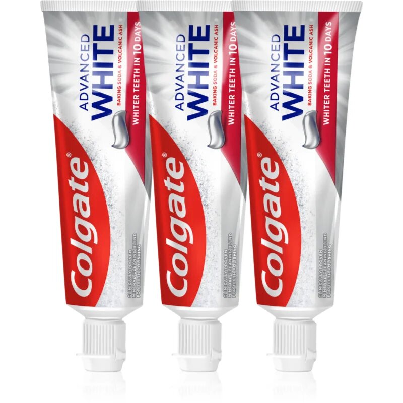 Colgate Advanced White Volcanic Ash and Baking Soda naravna zobna pasta 3x75 ml