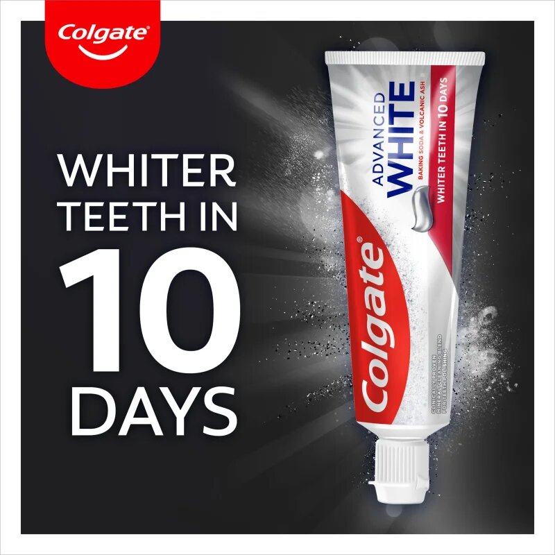 Colgate Advanced White Volcanic Ash and Baking Soda naravna zobna pasta 75x1
