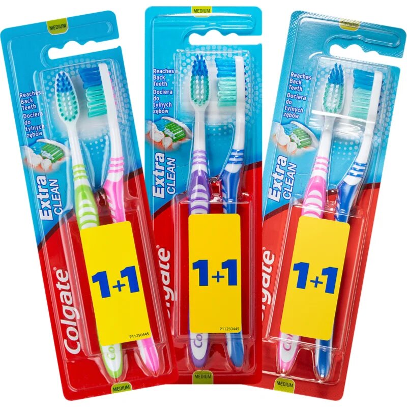 Colgate Extra Clean Medium zobne ščetke medium 2 kos