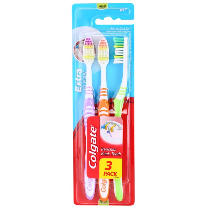 Colgate Extra Clean Medium zobne ščetke medium 3 kos
