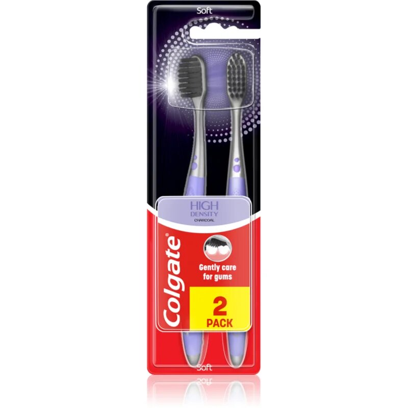 Colgate High Density Charcoal zobna ščetka soft 2 kos