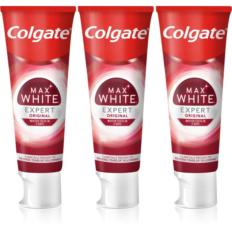 Colgate Max White Expert Original zobna pasta za beljenje zob 3x75 ml