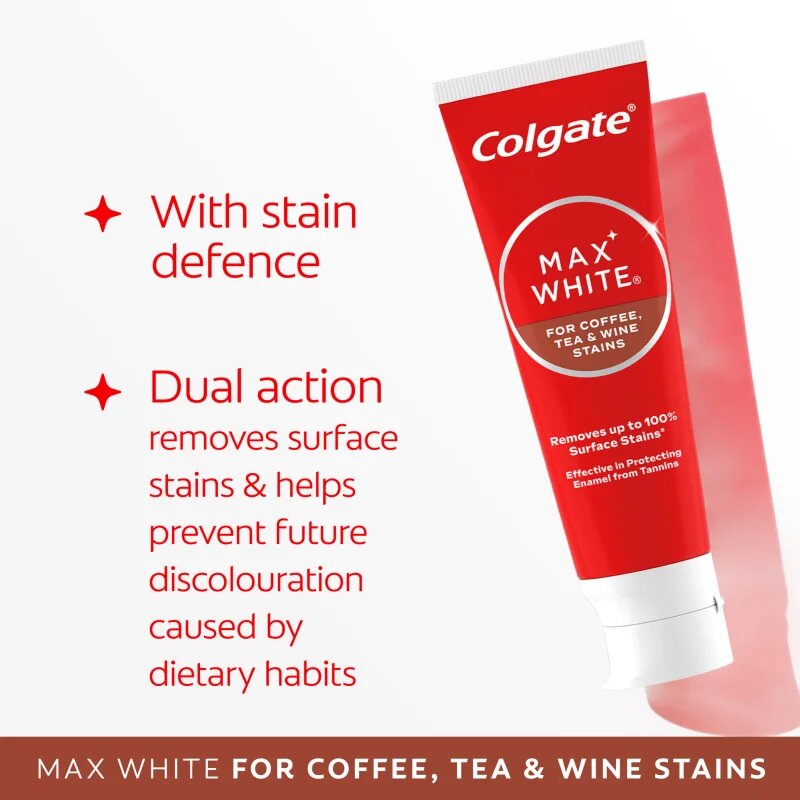 Colgate Max White One Coffee Tea & Wine zobna pasta za beljenje zob 75 ml