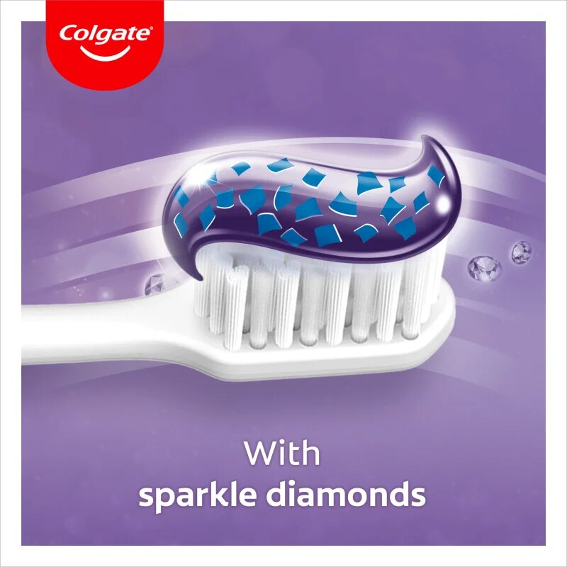 Colgate Max White Sparkle Diamonds belilna zobna pasta s fluoridom Spearmint 75 ml